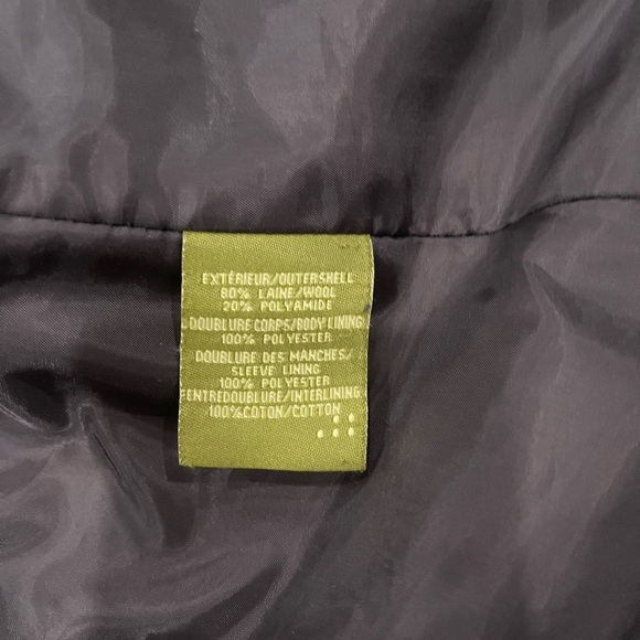 [M]Soia & Kyo Black and White Wool Blend Houndstooth Pea Coat - Picture 8 of 10